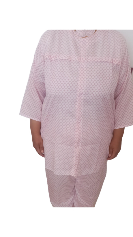 لباس بستری بیمار فلامنت پنبه طرح دار 2XL