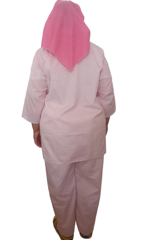 لباس بستری بیمار فلامنت پنبه طرح دار 2XL